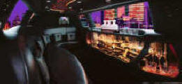 inside traditional limo