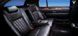 inside sedan back seat